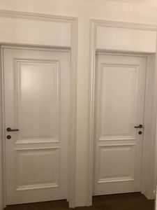 Межкомнатная дверь классика натуральный шпон с багетом