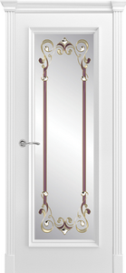 классические двери с багетом и стеклом LB701F