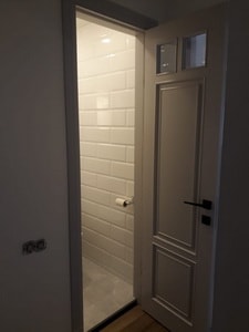 элитная межкомнатная дверь в ванную со стеклом по размерам